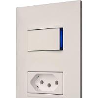 Interruptor Paralelo E Tomada 2p+t De 10 Ampères 4x2 Branca - 615078bc - Pial Plus - 4