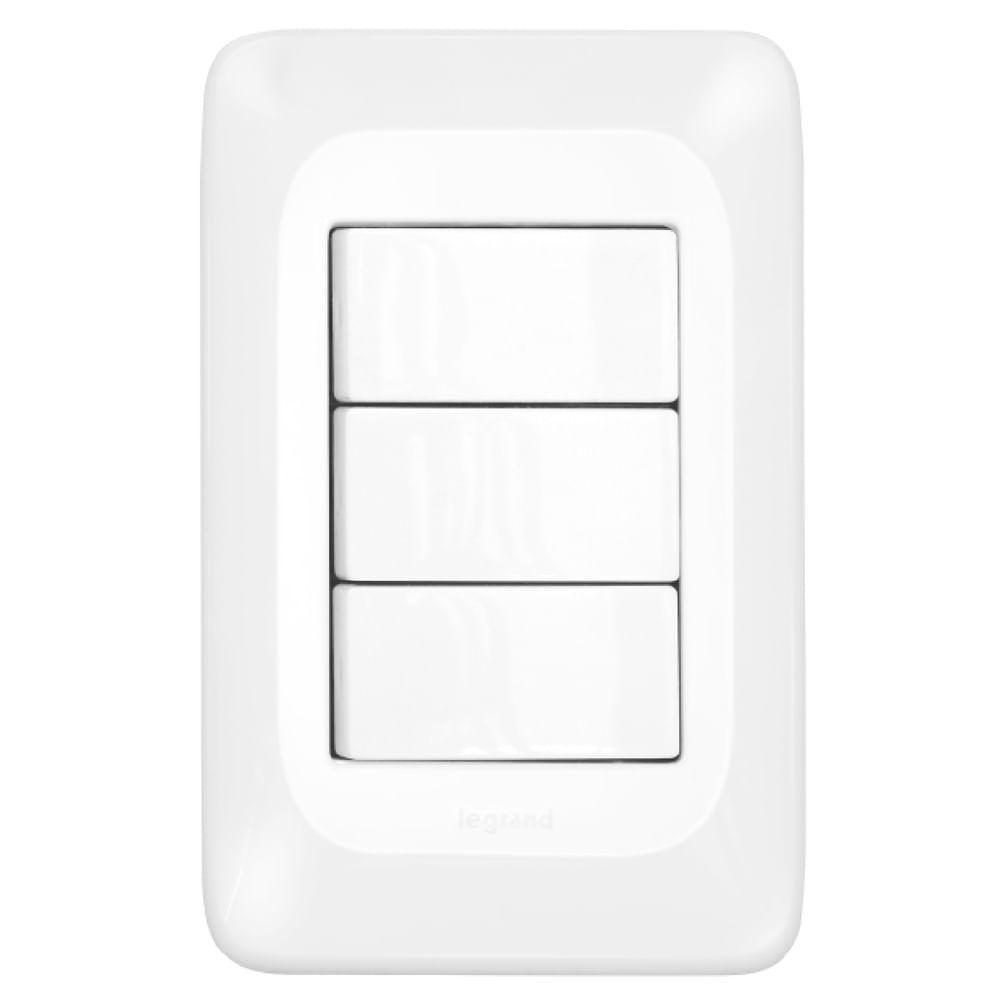 3 Interruptores Simples 4x2 - Lgx111 - Pial 3 Interruptores Simples 4x2 Pial Pop - Lgx111 - Pial - 1