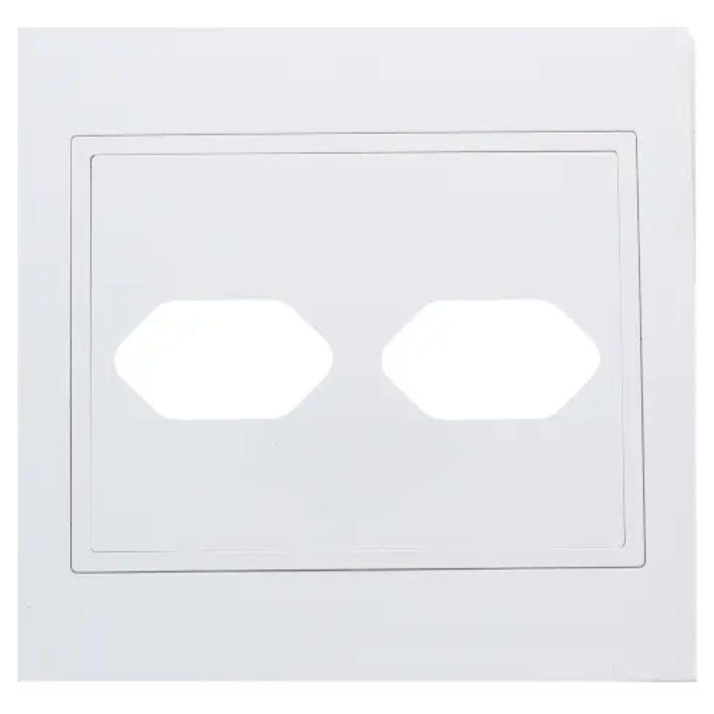 Placa 2 Tomadas 4x4 Com Suporte - Rvb-1300-58 - Ravenna - 1