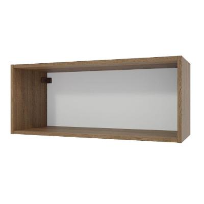 Armário Aéreo 80 Cm Nicho Aberto Para Cozinhas Lux, Glamy, Agata, Stella Rustic Madesa Rustic Rustic