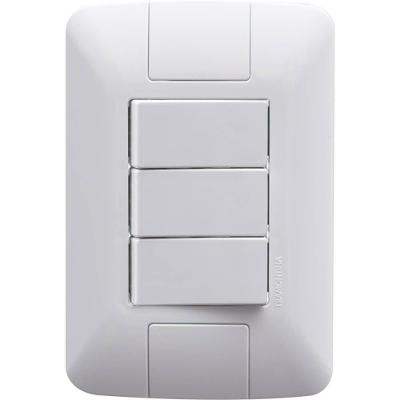 Conjunto Com 3 Interruptores Paralelos Aria 6 Ampères 250 Volts - 57241078 - Tramontina