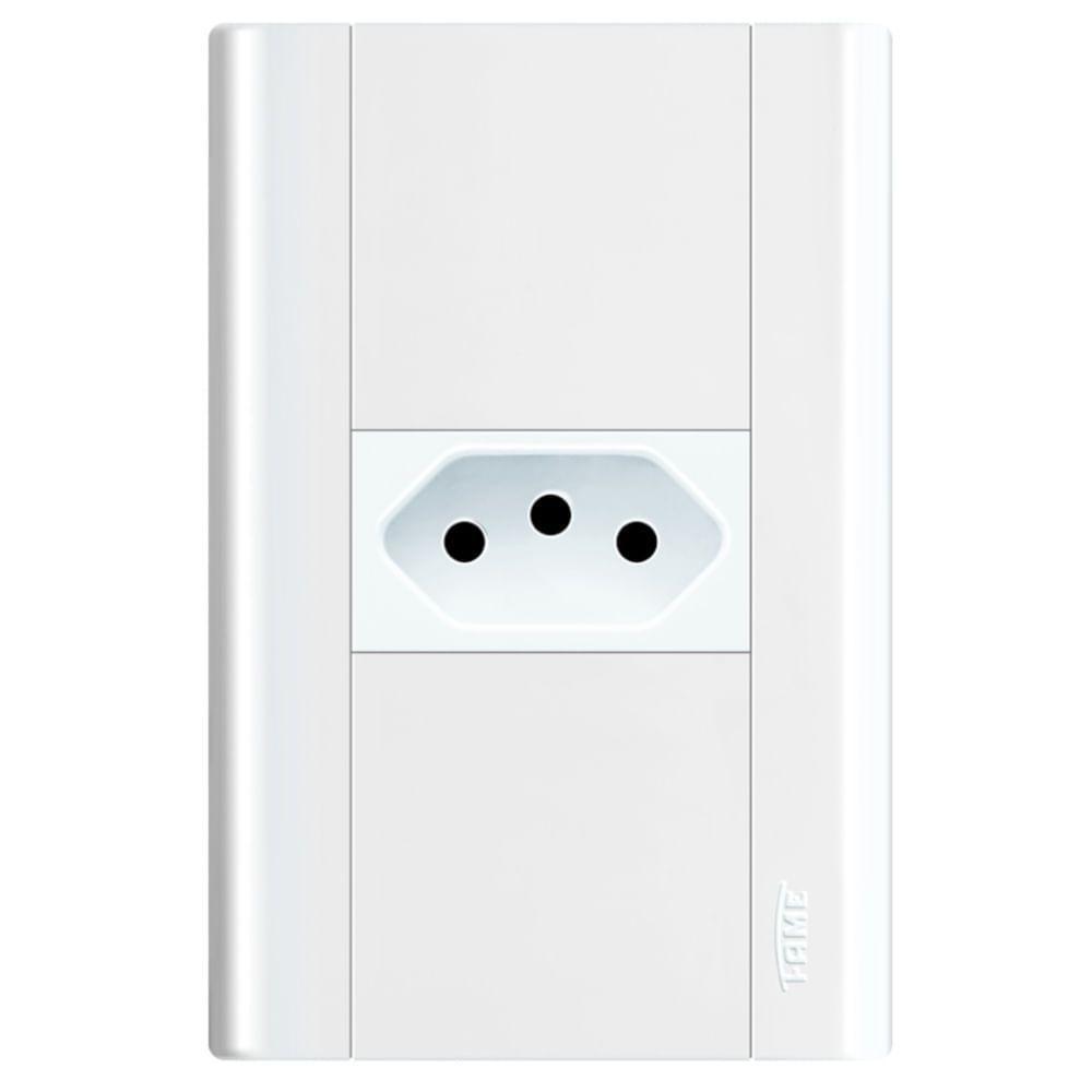 Conjunto Tomada 2p+t 10a 250 Volts Modulare - 1429 - Fame Tomada 10a C- Placa Modul. 1429 Fame - 1