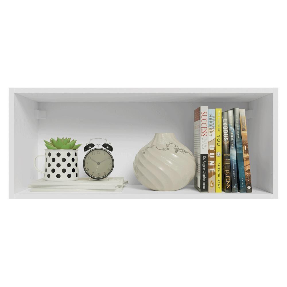 Armário Aéreo Para Quarto 80 Cm Nicho Aberto Branco Neo Madesa - 4