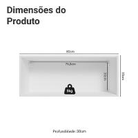 Armário Aéreo Para Quarto 80 Cm Nicho Aberto Branco Neo Madesa - 2