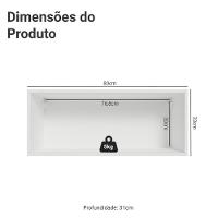 Armário Aéreo Para Quarto 80 Cm 1 Porta Basculante Branco Neo Madesa - 2