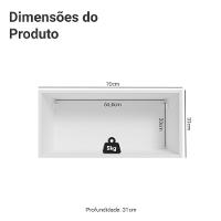 Armário Aéreo Para Quarto 70 Cm 1 Porta Basculante Branco Neo Madesa - 2