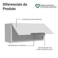 Armário Aéreo Para Quarto 70 Cm 1 Porta Basculante Branco Neo Madesa - 3