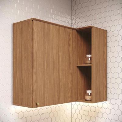 Armário Aéreo De Cozinha Ambiente Requinte Canto Reto 1 Porta Nature - Henn