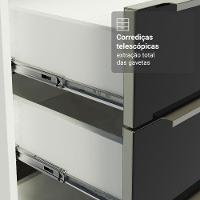 Armário De Cozinha Completa 270cm Branco/preto Lux Madesa 04 - 7