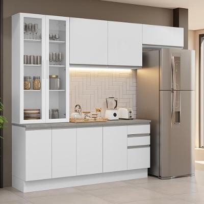 Armário De Cozinha Completa 270cm Glamy Madesa 16 Branco