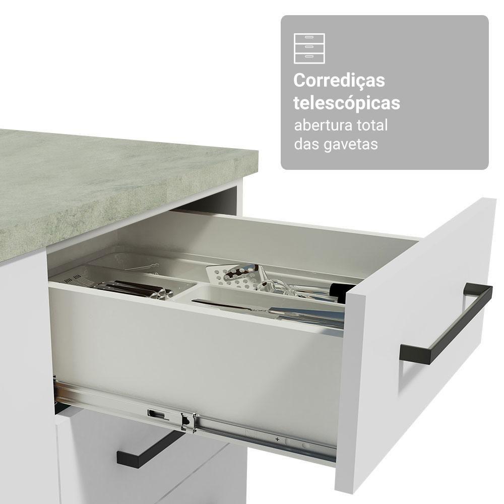 Armário De Cozinha Completa 270cm Branco Agata Madesa 11 - 7