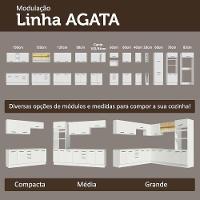 Armário De Cozinha Completa 270cm Branco Agata Madesa 11 - 10