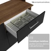 Armário De Cozinha Compacta 196cm Rustic-preto Aura Madesa 01 - 6