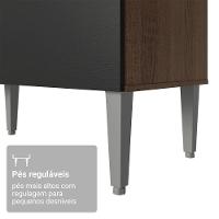 Armário De Cozinha Compacta 196cm Rustic-preto Aura Madesa 01 - 9