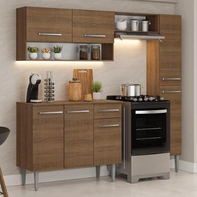 Armário De Cozinha Completa 197 Cm Rustic Emilly Madesa 01