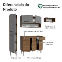 Armário De Cozinha Completa 197 Cm Rustic-cinza Emilly Madesa 02 - 7