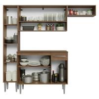 Armário De Cozinha Completa 197 Cm Rustic-cinza Emilly Madesa 02 - 8