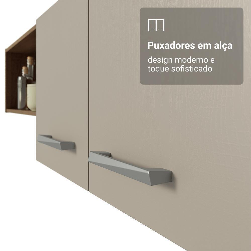 Armário De Cozinha Compacta 196cm Rustic-crema Aura Madesa 01 - 8