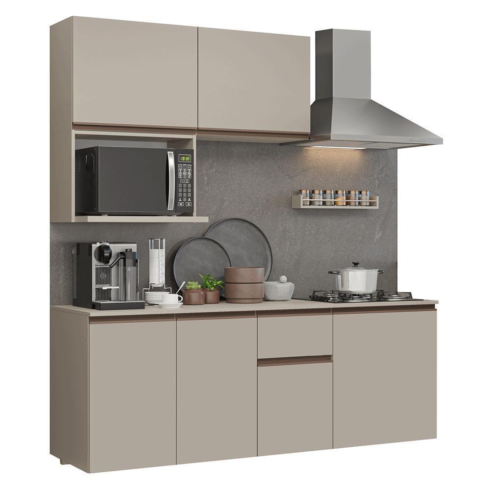 Armário De Cozinha Compacta 180 Cm Suspensa Crema Nice Madesa 03 - 2