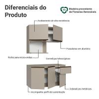 Armário De Cozinha Compacta 120 Cm Suspensa Crema Nice Madesa 06