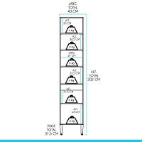 Armário Cozinha 2 Portas 40x202cm Paneleiro Mdp Menu Móveis Branco Avelã - 3