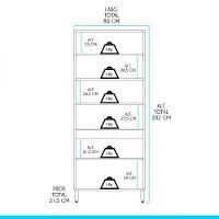 Armário Paneleiro Com 4 Portas 80x202cm Sabrina Menu Móveis Preto - 3