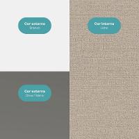 Armário De Cozinha Completa Miami Slim Carraro Branco Com Cinza Titânio - 8