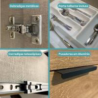 Armário De Cozinha Completa Miami Flow Carraro Freijó Com Cinza Titânio - 9