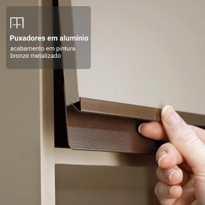 Armário de Cozinha Completa de Canto Nice 7 Portas 1 Gaveta MDP 265 cm Creme