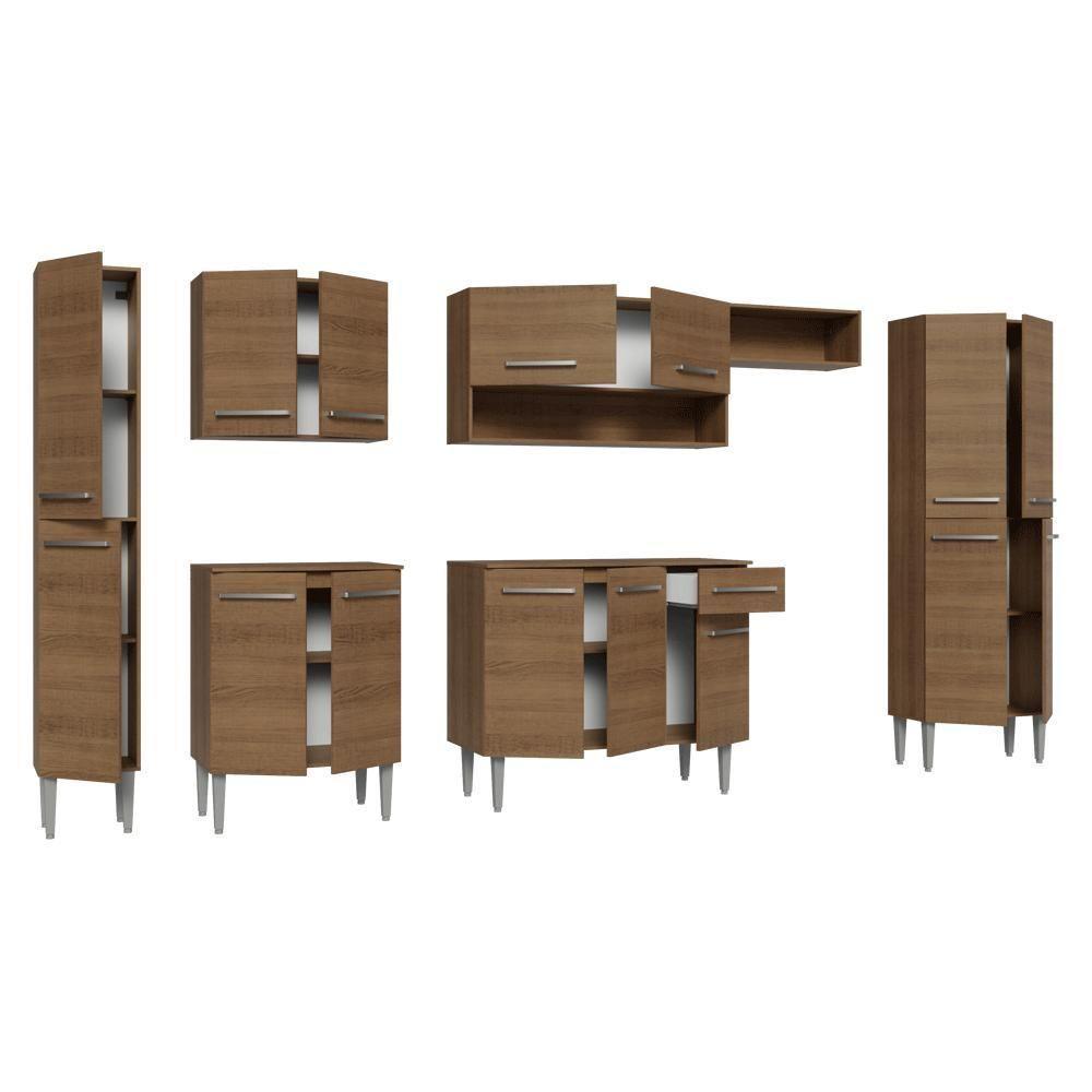 Armário De Cozinha Completa 325cm Rustic Emilly Madesa 07 - 8