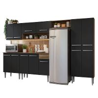 Armário De Cozinha Completa 293cm Rustic-preto Emilly Madesa 011 - 2