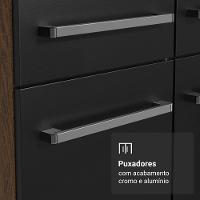 Armário De Cozinha Completa 293cm Rustic-preto Emilly Madesa 011 - 6