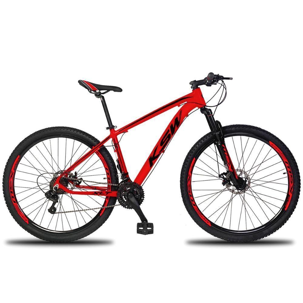 Bicicleta Aro 29 Ksw 27v Alivio, Freio Hidraulico, Trava E K7 - 15 Vermelho-preto - 1