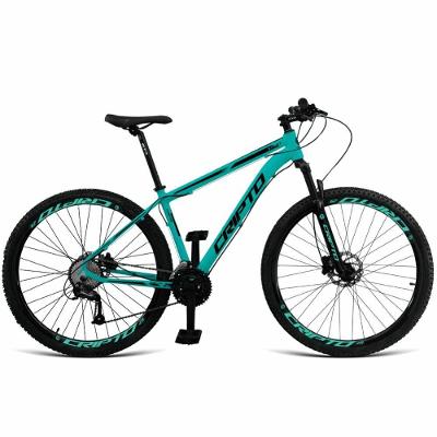 Bicicleta Aro 29 Cripto 24 Marchas Freios Disco E Suspensão Pneu Bege - Verde Anis-preto - 21