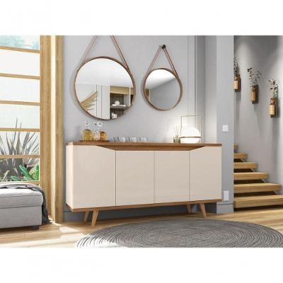 Buffet 4 Portas C- Nichos Bella Off White-cedro