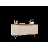 Buffet 4 Portas C- Nichos Bella Off White-cedro - 3