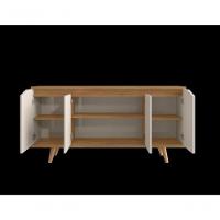 Buffet 4 Portas C- Nichos Bella Off White-cedro