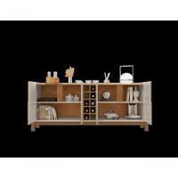 Buffet 4 Portas C- Prateleiras Luna 1,90 Off-white-cedro - 3
