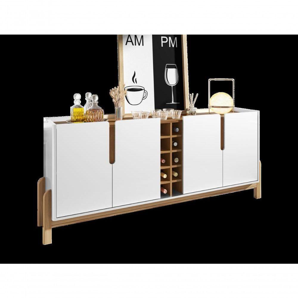 Buffet 4 Portas C- Prateleiras Luna 1,90 Branco-cedro - 2