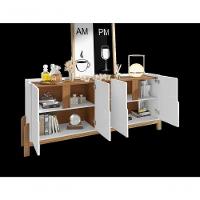 Buffet 4 Portas C- Prateleiras Luna 1,90 Branco-cedro