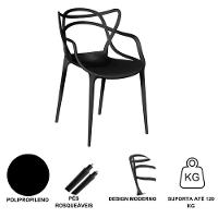 Cadeira Allegra Para Sala De Jantar Preto - 8