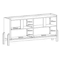 Buffet Lizz 170cm 4 Portas C- 6 Espaços Internos Cedro - 3
