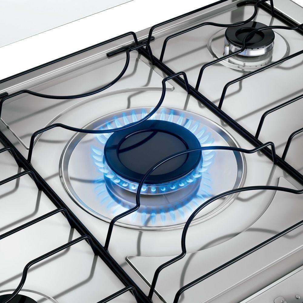 Fogão 5 Bocas Com Mesa Inox Milão Plus 300001772 Atlas Branco Bivolt - 4