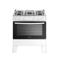 Fogão 5 Bocas Com Mesa Inox Milão Plus 300001772 Atlas Branco Bivolt - 1