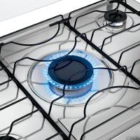 Fogão 5 Bocas Com Mesa Inox Milão Plus 300001772 Atlas Branco Bivolt