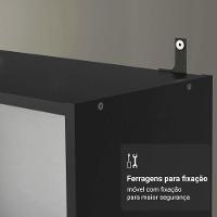 Estante Sapateira 3 Prateleiras Sem Portas Preto Madesa - 5