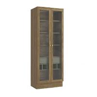 Cristaleira Botanic 2 Portas De Vidro 1 Gaveta Kappesberg Nogueira E Verde Oliva - 1