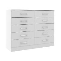 Cômoda Para Quarto Moderno Casal 117x92cm Mdp Menu Móveis Branco - 2