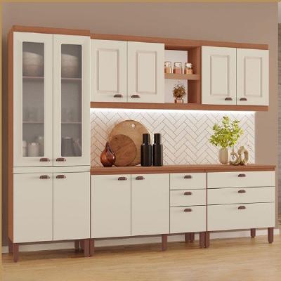 Cozinha Completa Jessica Com 5 Peças Tuboarte Freijo Com Off White