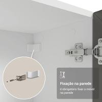 Cristaleira 70 Cm 2 Portas De Vidro Com Pés Cônicos Branco-cinza-branco Vik Madesa - 8